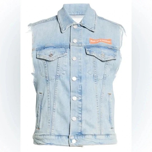 Mother Superior ‘THE DRIFTER' Light Wash Denim Vest fast as a mother size medium - Picture 3 of 15